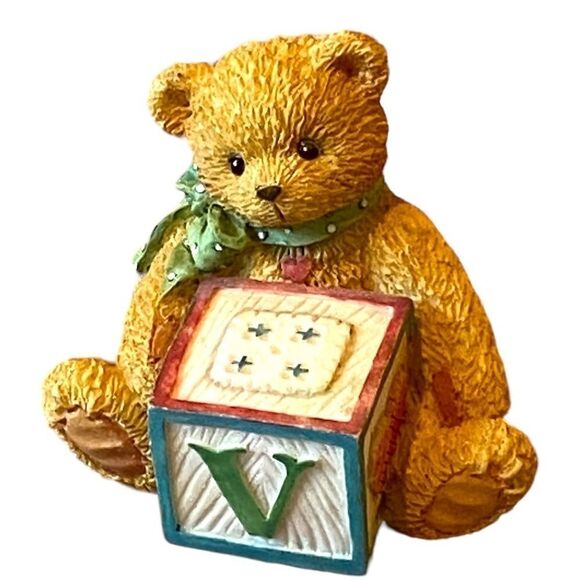 Vintage 1995 Priscilla Hillman V Alphabet Bear Cherished Teddies - Picture 1 of 3